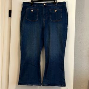 LOFT Dark Blue Flare Jeans